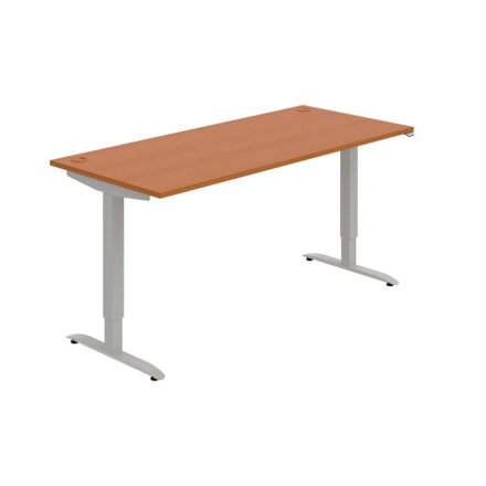 Pracovný stôl Motion, ZO, 2S, 180x70,5-120,5x80 cm, čerešňa/sivá