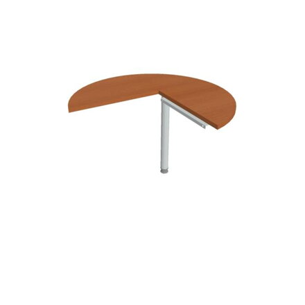 Doplnkový stôl Cross, ľavý, 100x75,5x(60x60) cm, čerešňa/kov