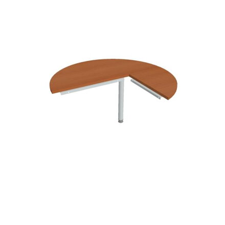 Doplnkový stôl Cross, ľavý, 120x75,5x(80x60) cm, čerešňa/kov