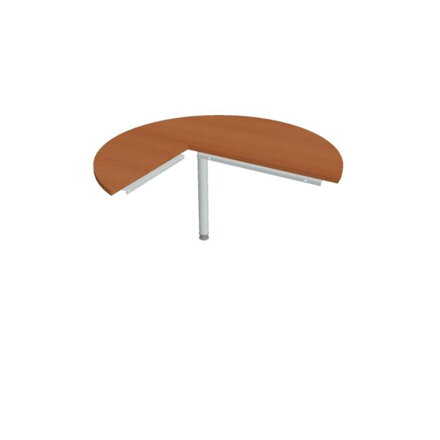 Doplnkový stôl Cross, pravý, 120x75,5x(60x80) cm, čerešňa/kov