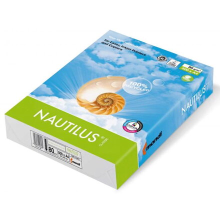 Kopírovací papier Nautilus Classic recyklovaný A4, 80g, CIE 112