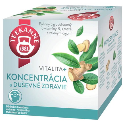 Čaj TEEKANNE Vitalita + Koncentrácia (Vitamín B5) 10 x 1,8g