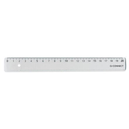 Pravítko Q-CONNECT 20cm transparentné