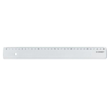 Pravítko Q-CONNECT 30cm transparentné