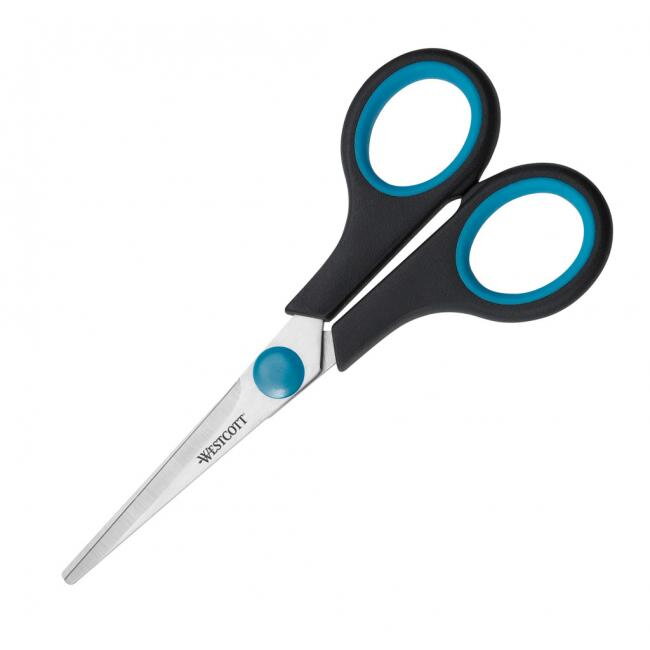 Nožnice Westcott Easy Grip 14cm modro-čierne Nožnice Westcott Easy Grip 14cm modro-čierne