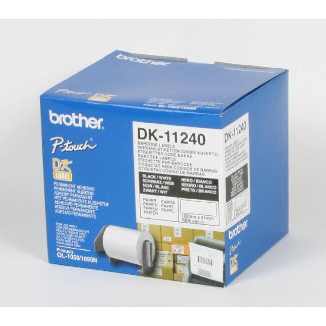 Samolepiace etikety Brother QL 102x51 mm čiarové kódy biele Samolepiace etikety Brother QL 102x51 mm čiarové kódy biele
