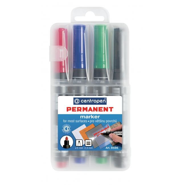 Sada permanentných popisovačov Centropen 8566/4S Sada permanentných popisovačov Centropen 8566/4S