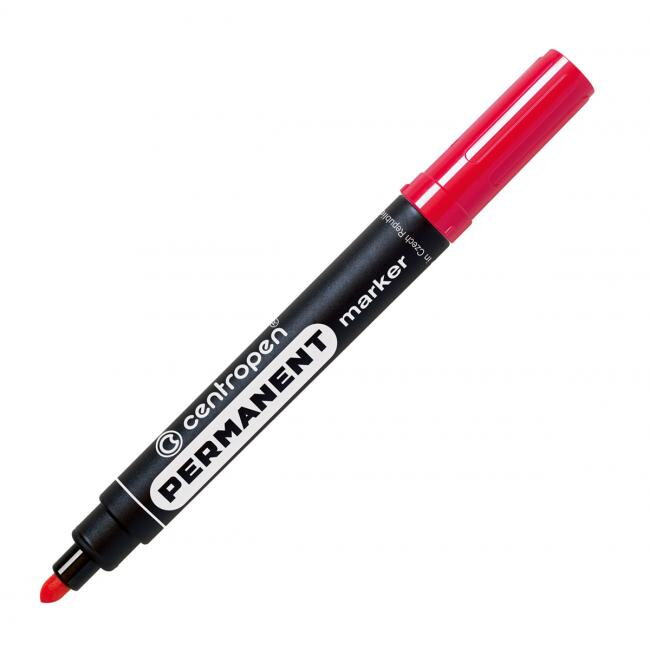 Permanentný popisovač Centropen 8566 červený Permanentný popisovač Centropen 8566 červený