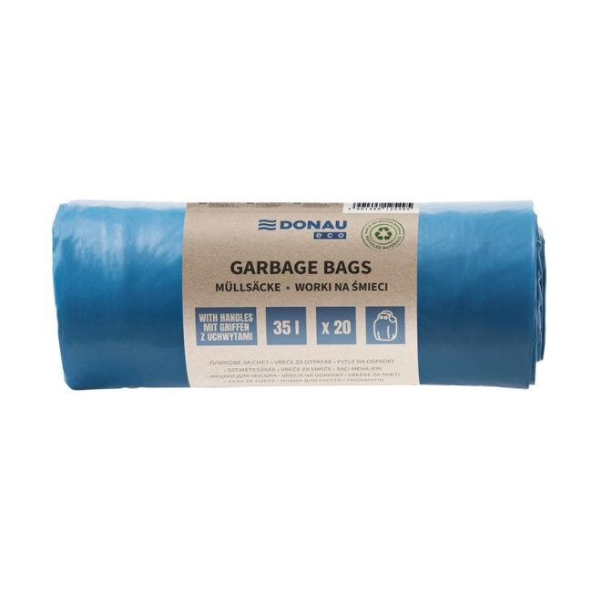 Vrecia zaväzovacie DONAU ECO 35 ℓ, 25 mic, 20 ks, modré Vrecia zaväzovacie DONAU ECO 35 ℓ, 25 mic, 20 ks, modré