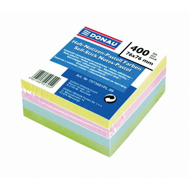 Bloček Donau pastelové farby 76x76mm Bloček Donau pastelové farby 76x76mm