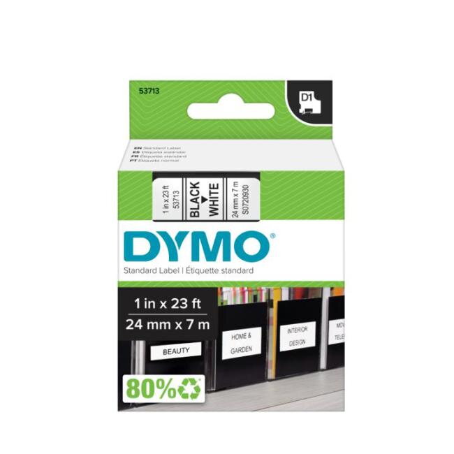 Samolepiaca páska Dymo D1 24 mm biela/čierna Samolepiaca páska Dymo D1 24 mm biela/čierna