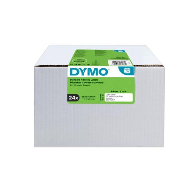 Samolepiace etikety Dymo LW 89x28mm adresné biele 3120ks Samolepiace etikety Dymo LW 89x28mm adresné biele 3120ks