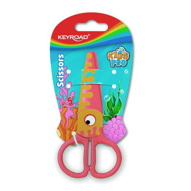 Školské nožnice KEYROAD fish blister oranžové Školské nožnice KEYROAD fish blister oranžové