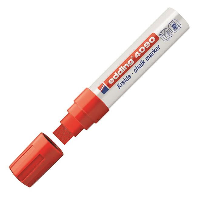 Kriedový popisovač edding 4090 červený Kriedový popisovač edding 4090 červený
