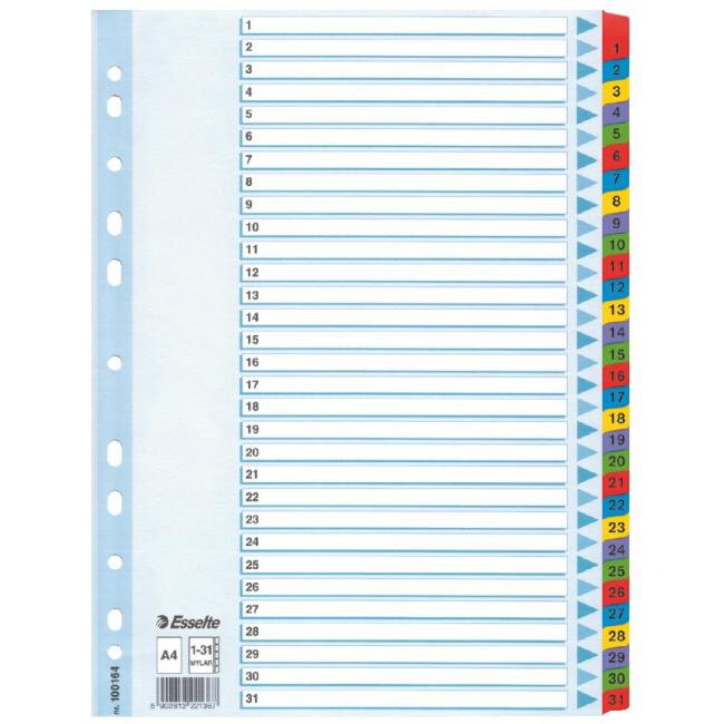 Kartónový rozraďovač Esselte Mylar 1-31 Kartónový rozraďovač Esselte Mylar 1-31