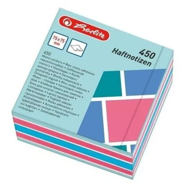 Poznámkový bloček Herlitz Color Blocking 75x75mm 450 listov farebný Poznámkový bloček Herlitz Color Blocking 75x75mm 450 listov farebný