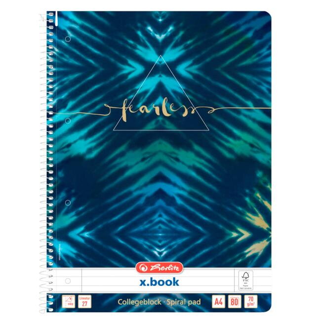 Blok poznámkový Herlitz A4, 80 listov, linajkový, New Batik Fearless Blok poznámkový Herlitz A4, 80 listov, linajkový, New Batik Fearless