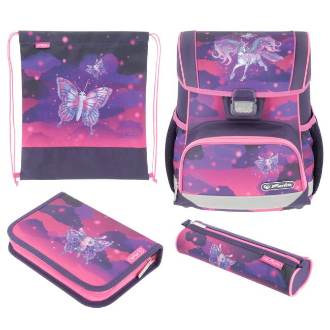 Školská taška Herlitz Loop+ Unicorn, sada