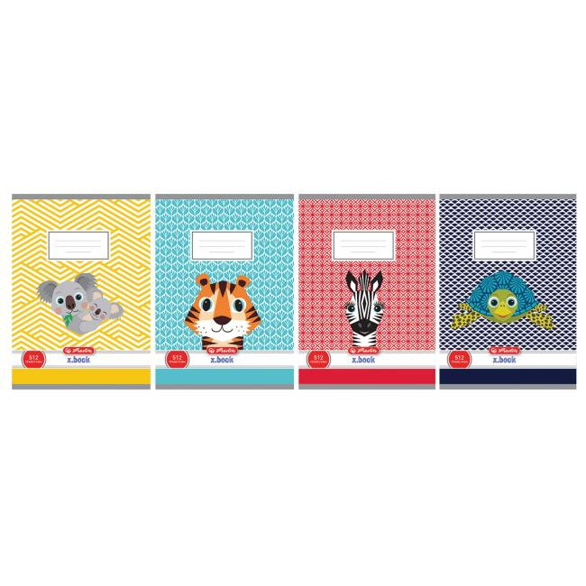 Zošit Herlitz 512 A5 linajkový 70g/m2 mix motívov Cute Animals Zošit Herlitz 512 A5 linajkový 70g/m2 mix motívov Cute Animals