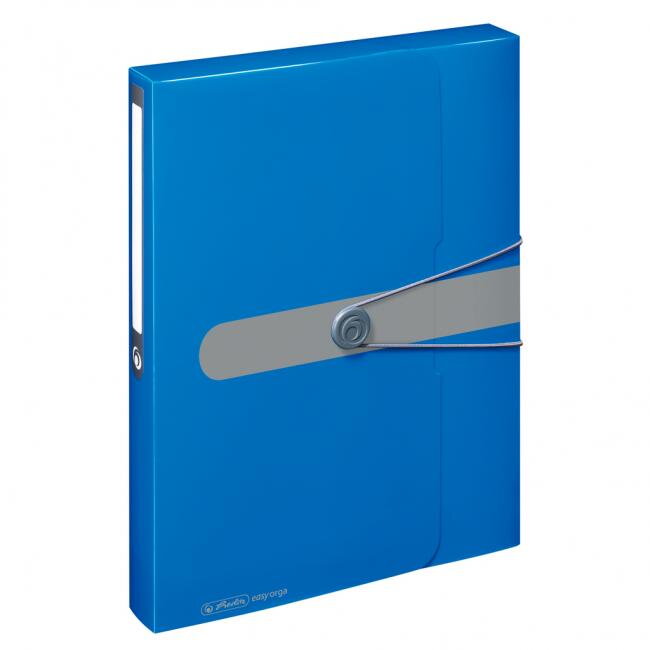 Plastový box s gumičkou Herlitz Easy Orga A4 PP modrý Plastový box s gumičkou Herlitz Easy Orga A4 PP modrý