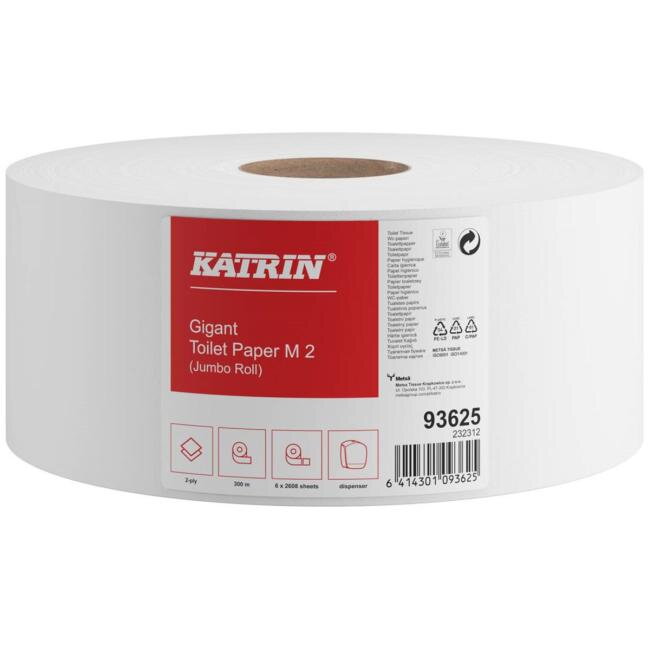 Toaletný papier 2-vrstvový KATRIN Classic Gigant M 23 cm, návin 300 m Toaletný papier 2-vrstvový KATRIN Classic Gigant M 23 cm, návin 300 m
