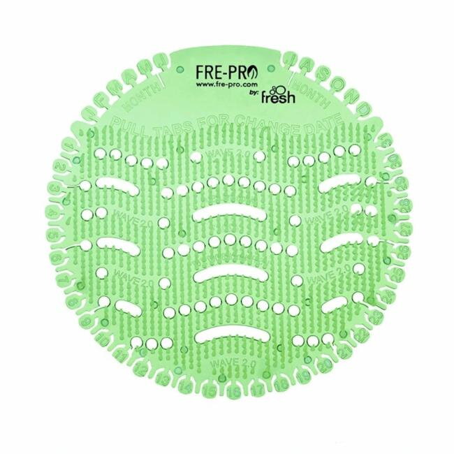 Pisoárové sitko Fre-Pro Wave 2 - Uhorka / melón (zelené) 2 ks