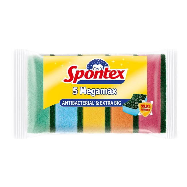 Hubka na riad veľká Spontex ANTIBAK 5 ks Hubka na riad veľká Spontex ANTIBAK 5 ks