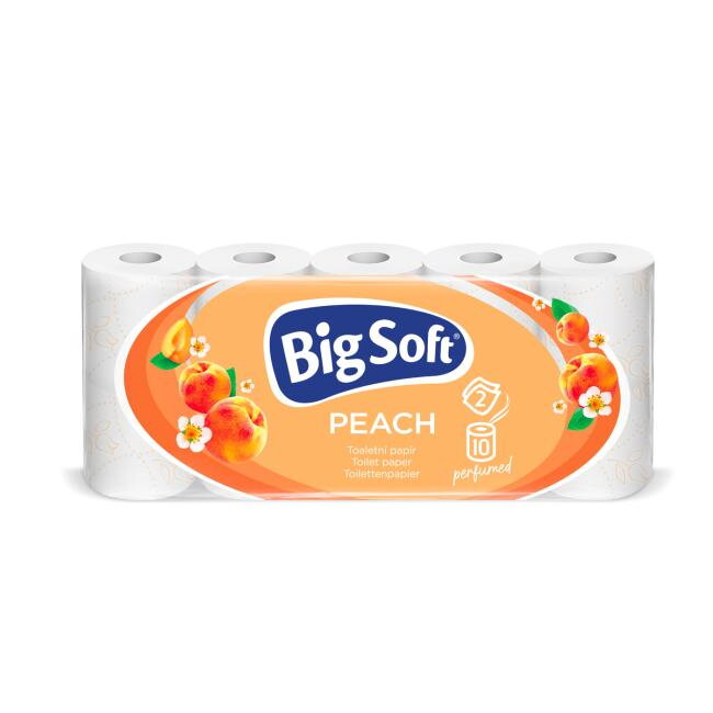 Toaletný papier 2-vrstvový Big Soft Peach 10ks, 22m Toaletný papier 2-vrstvový Big Soft Peach 10ks, 22m