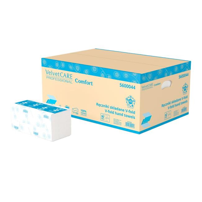 Papierové utierky skladané ZZ V-fold 2-vrstvové biele 25x23 cm (20bal.) Papierové utierky skladané ZZ V-fold 2-vrstvové biele 25x23 cm (20bal.)