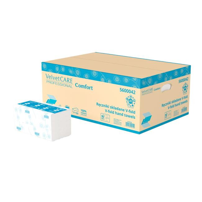 Papierové utierky skladané ZZ V-fold 2-vrstvové biele 23x23cm (20bal.) Papierové utierky skladané ZZ V-fold 2-vrstvové biele 23x23cm (20bal.)