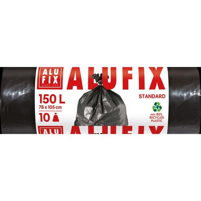 Vrecia na odpadky 150 l / 10 ks, 40mic., 78 x 105 cm, čierne, LDPE Vrecia na odpadky 150 l / 10 ks, 40mic., 78 x 105 cm, čierne, LDPE