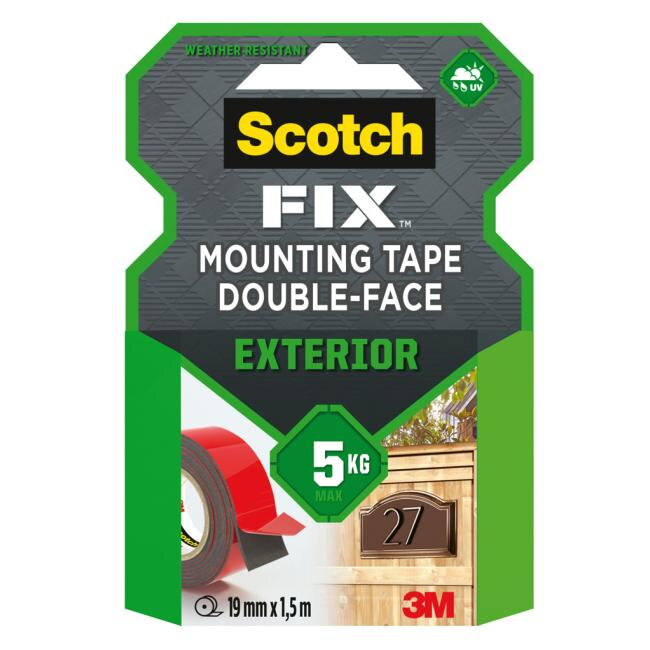 Montážna páska Scotch do exteriéru, 19 mm x 1,5 m Montážna páska Scotch do exteriéru, 19 mm x 1,5 m