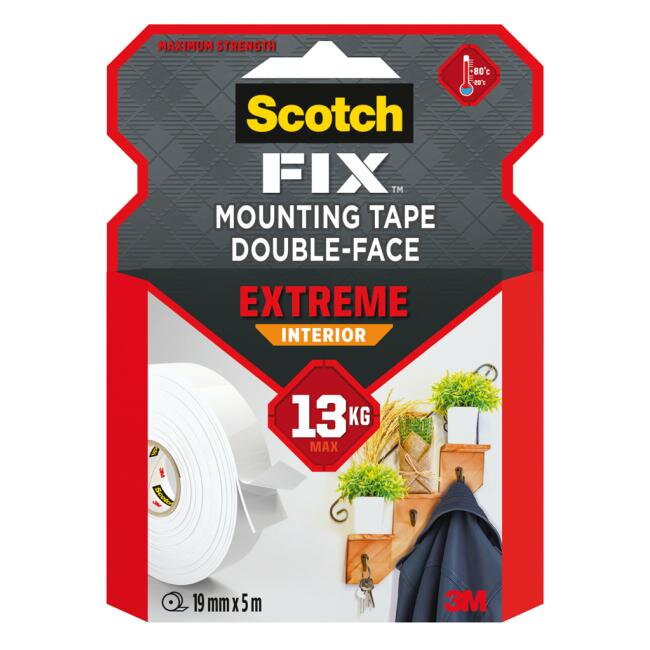 Montážna páskaScotch do interiéru supersilná, 19 mm x 5 m Montážna páskaScotch do interiéru supersilná, 19 mm x 5 m