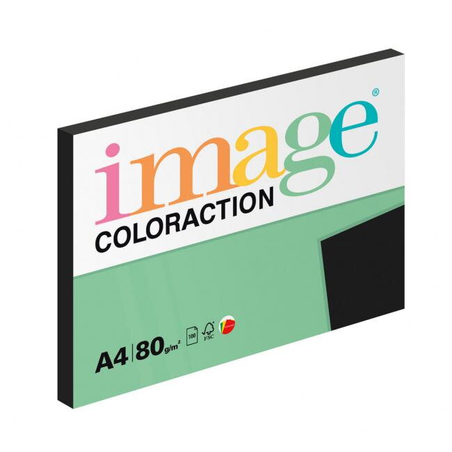 Farebný papier Image Coloraction, A4, 80g, čierny, 100 hárkov Farebný papier Image Coloraction, A4, 80g, čierny, 100 hárkov