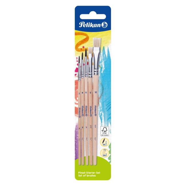 Sada štetcov Pelikan guľaté Starter-Set 5 ks blister Sada štetcov Pelikan guľaté Starter-Set 5 ks blister