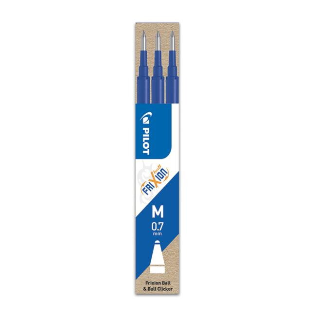 Náhradná náplň do gumovacieho rollera PILOT Frixion 0,7mm modrá 3ks Náhradná náplň do gumovacieho rollera PILOT Frixion 0,7mm modrá 3ks
