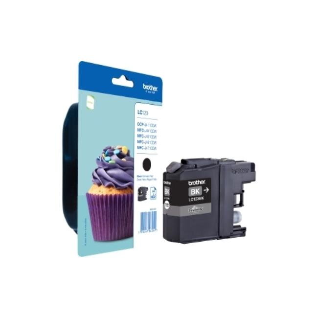 Atramentová náplň Brother LC-123 pre DCP-J4110DW/ MFC-J4410DW/J4510DW/J4610DW black (600 str.)