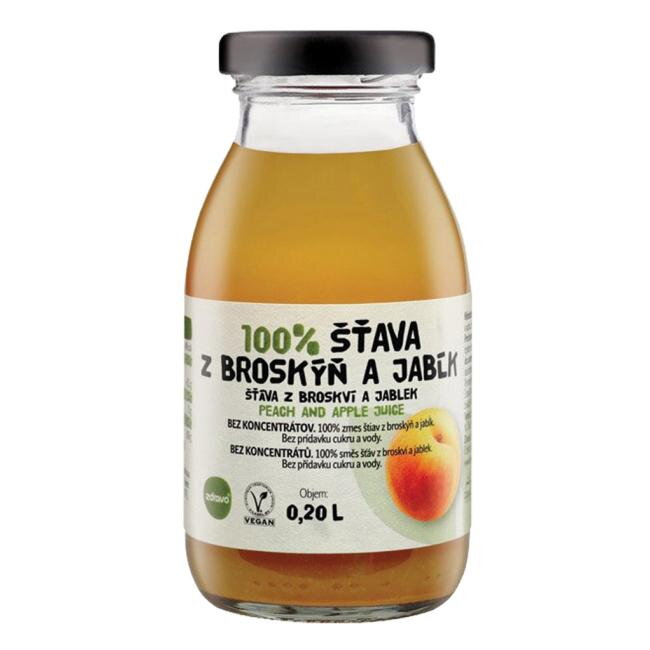 ZDRAVO šťava 100% broskyňovo-jablková 10 x 0,2 ℓ NEVRATNÉ SKLO ZDRAVO šťava 100% broskyňovo-jablková 10 x 0,2 ℓ NEVRATNÉ SKLO
