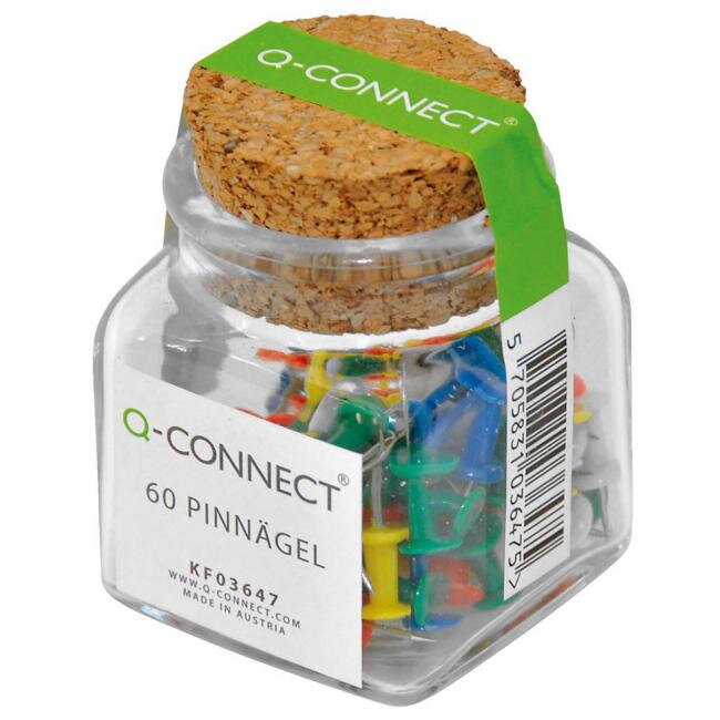 Napichovacie špendlíky Q-CONNECT mix farieb 60ks Napichovacie špendlíky Q-CONNECT mix farieb 60ks
