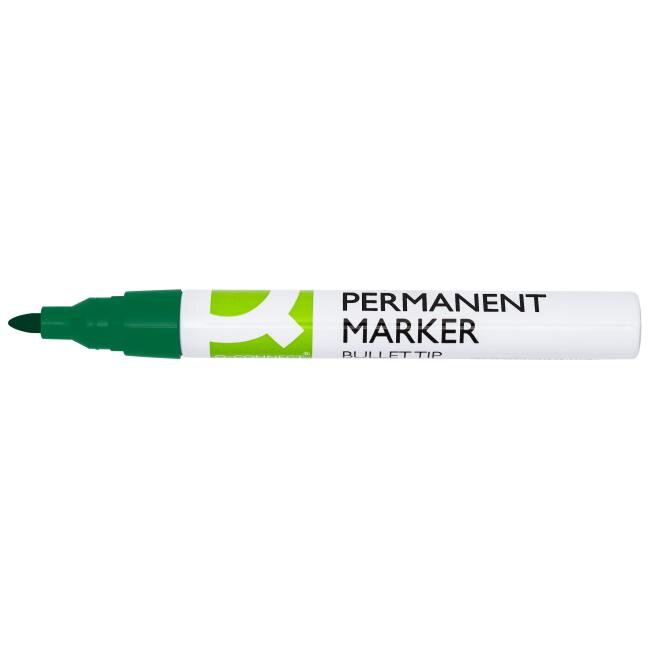 Permanentný popisovač Q-CONNECT hliníkové telo, okrúhly hrot zelený Permanentný popisovač Q-CONNECT hliníkové telo, okrúhly hrot zelený