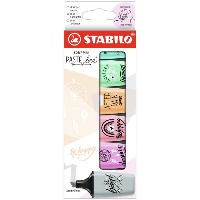Sada zvýrazňovačov STABILO Boss mini pastel 6ks Sada zvýrazňovačov STABILO Boss mini pastel 6ks