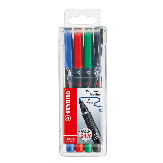 Sada popisovačov OHP STABILO universal M 843/4S Sada popisovačov OHP STABILO universal M 843/4S