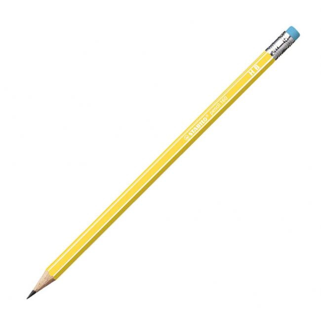 Ceruzka STABILO 160 HB s gumou žltá 12ks Ceruzka STABILO 160 HB s gumou žltá 12ks