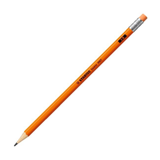Ceruzka STABILO Swano Fluo s gumou oranžová 12ks Ceruzka STABILO Swano Fluo s gumou oranžová 12ks