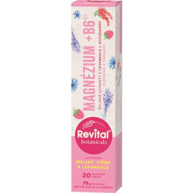 Revital Botanicals Magnézium + B6, 20 šumivých tabliet Revital Botanicals Magnézium + B6, 20 šumivých tabliet