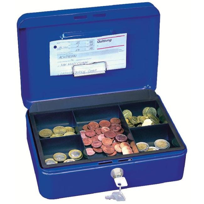 Pokladnička WEDO s klipom 250x180x90mm modrá Pokladnička WEDO s klipom 250x180x90mm modrá