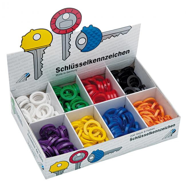 Označovacie krúžky na kľúče WEDO mix farieb 200ks Označovacie krúžky na kľúče WEDO mix farieb 200ks
